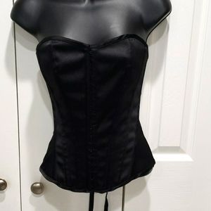Y2K Corset Top Charlotte Russe blck stretch satin